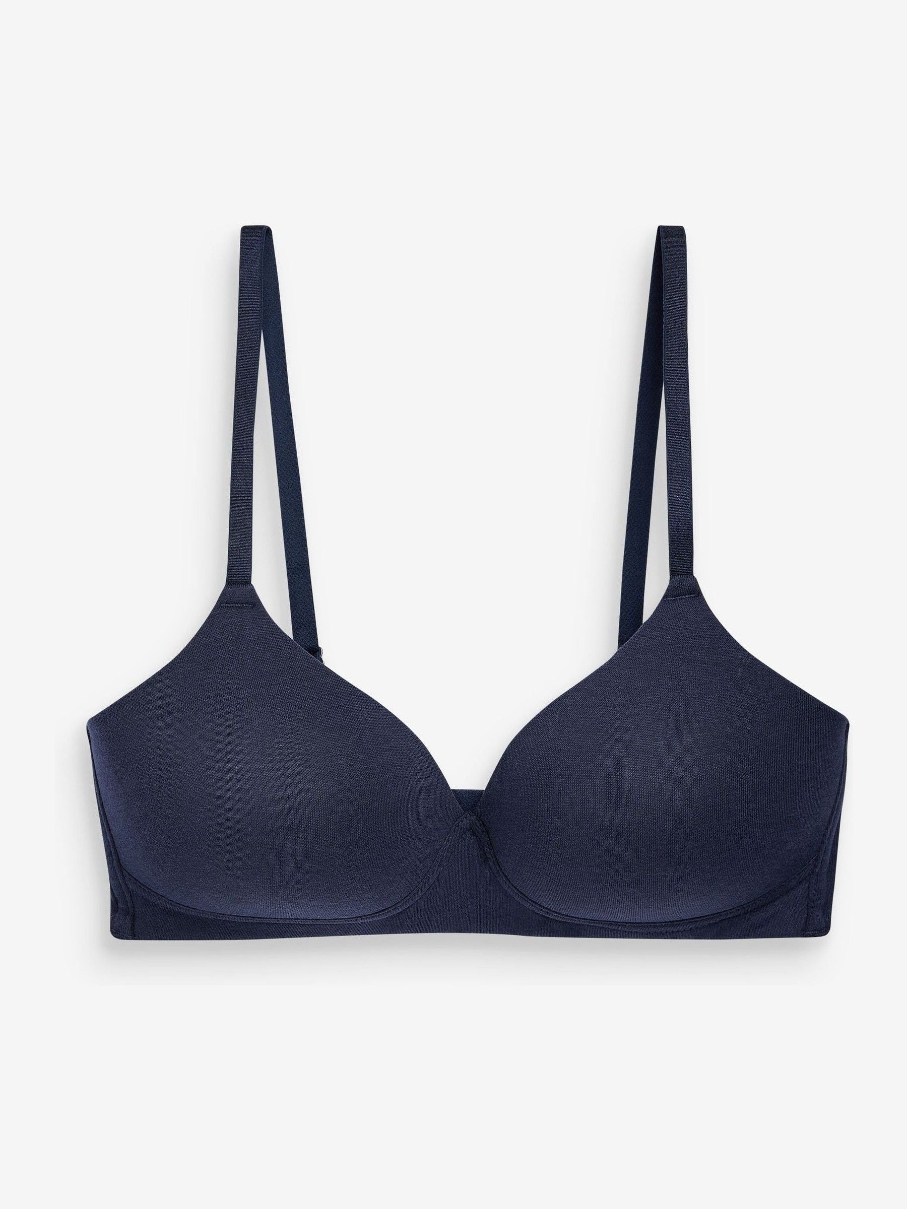 Wit/marineblauw/roze - Katoenmix ultiem comfort beha's verpakking van 3