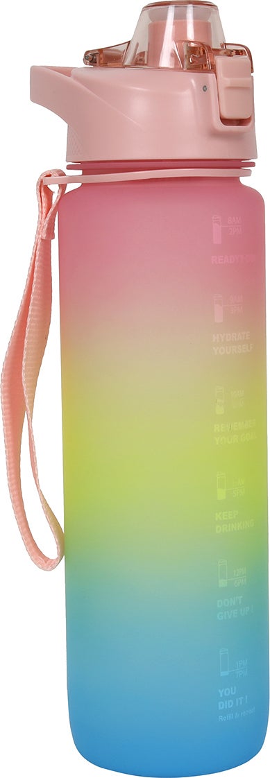 Drinkfles Pastel roze / geel / blauw 1 L