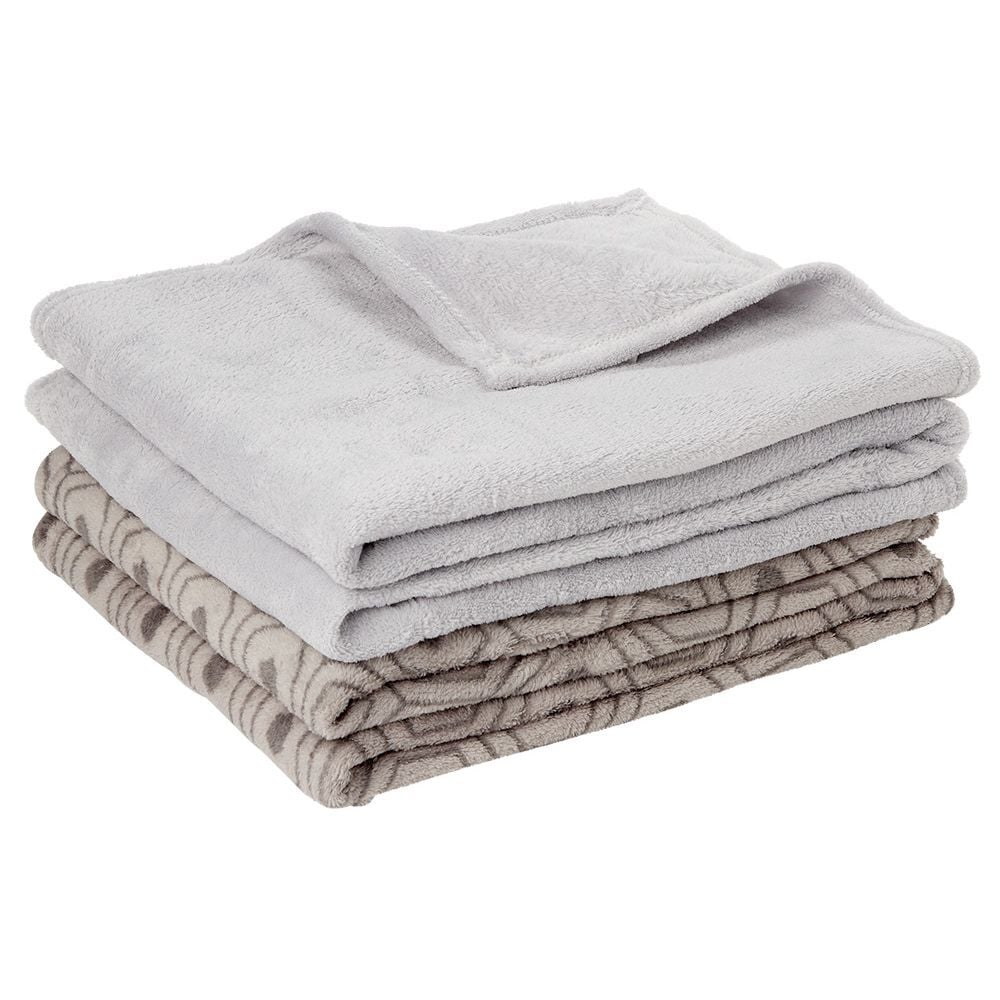 Set 2 plaids assortis 160 x 130 cm