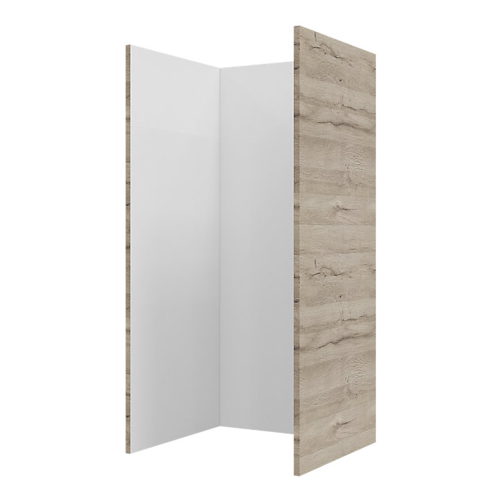Côté de remplacement pour 1/2 colonne électroménager Goodhome Pachira Bois clair H. 135 cm x l. 57 cm x Ep. 18 mm
