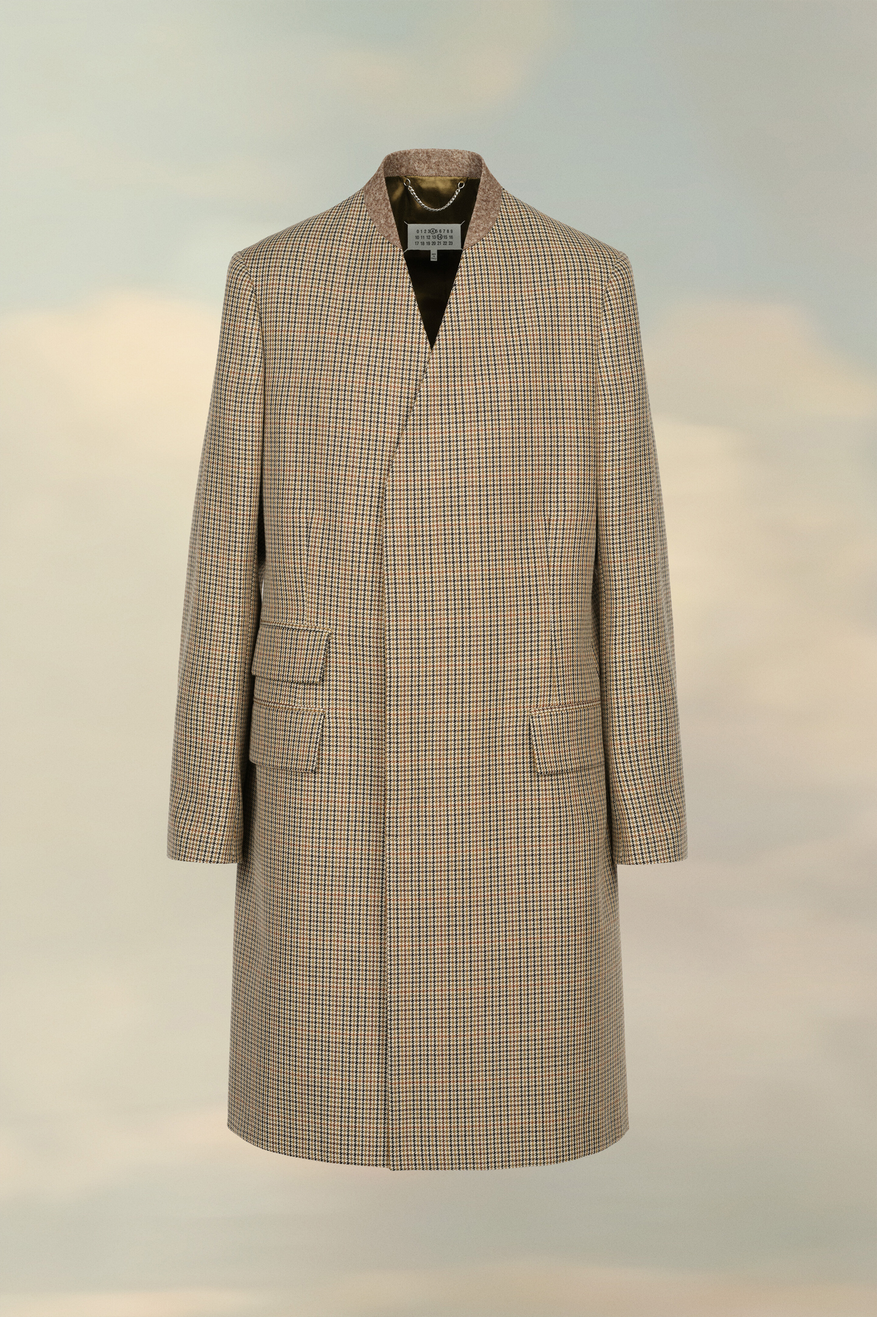 Manteau en laine sans col