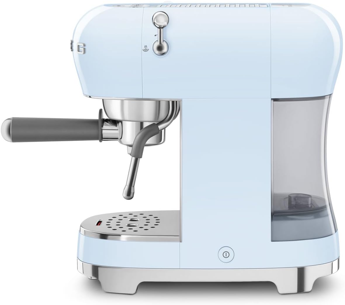 Smeg, Machine à Café Expresso Manuelle ECF02CREU, Système Thermoblock et Buse Vapeur, 4 Fonctions Expresso, Plateau Amovible, Porte Filtre, Réservoir d'Eau 1 L, Dimensions Compactes, 1350W, Crème