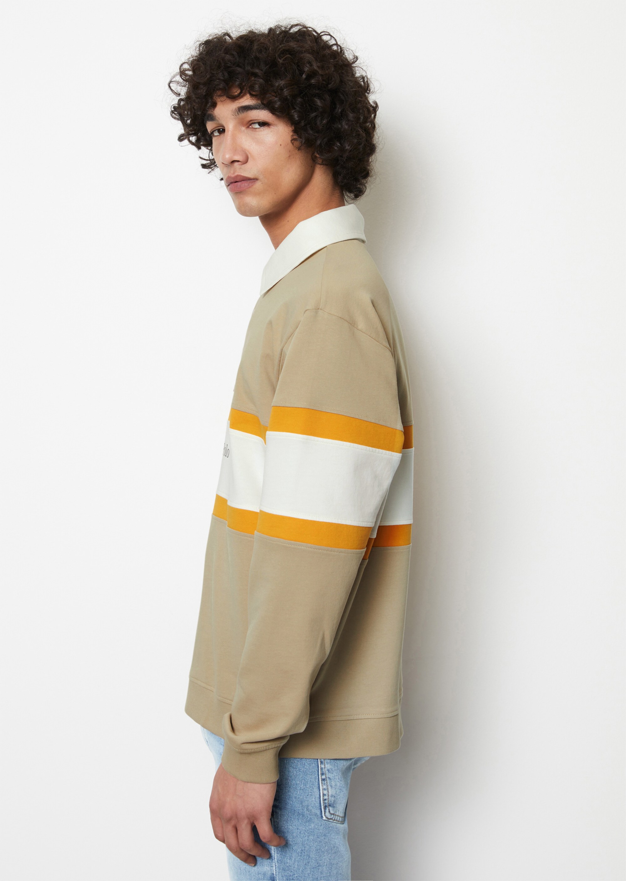 Sweatshirt relaxed im Polo-Style