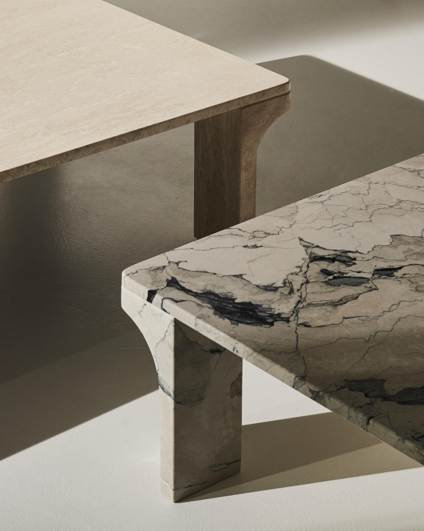 Gubi Doric salontafel 140x80 travertine