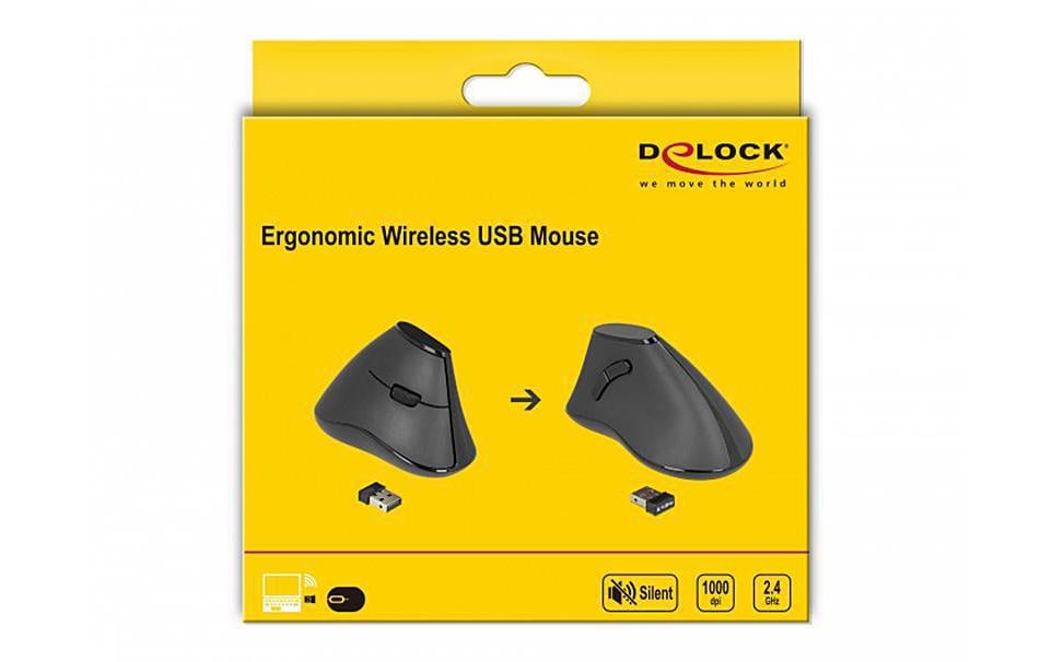 Ergonomische Maus 12622 Silent USB kabellosLautlose, ergonomische Wireless-Maus