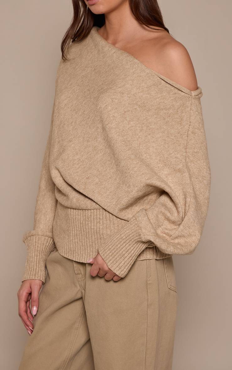Beige Synthétiquell Ample Décontracté Avec Taille Côtelée