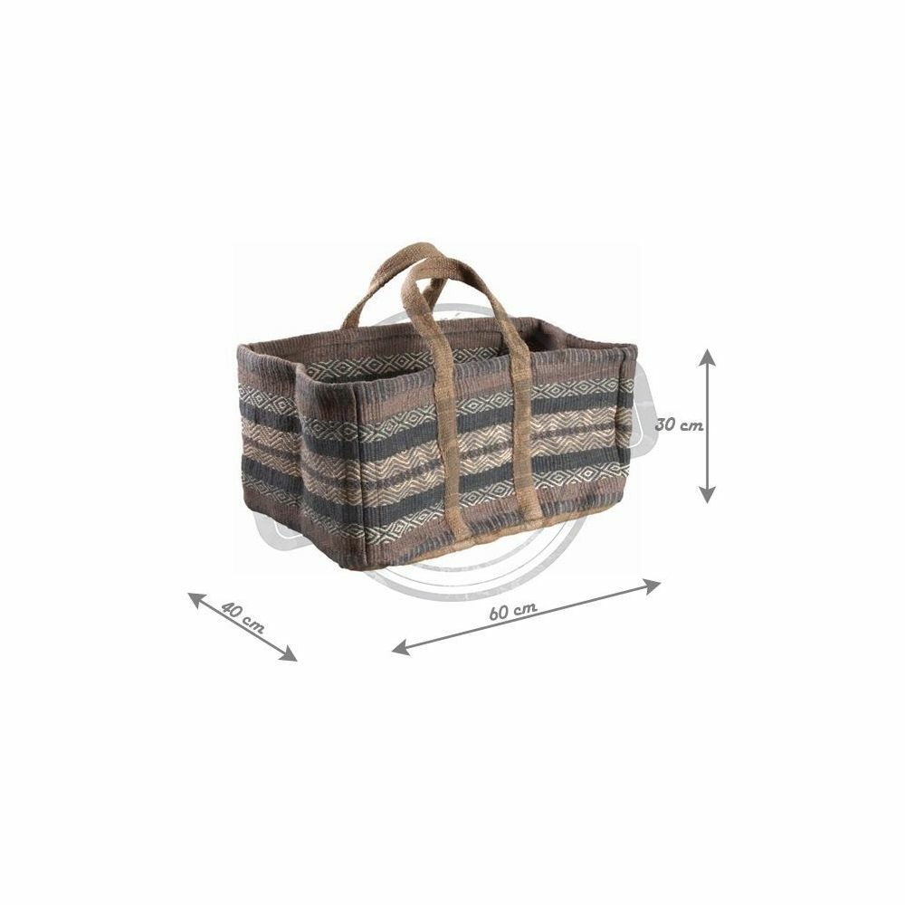 Sac à bûches en toile de jute épaisse pampa