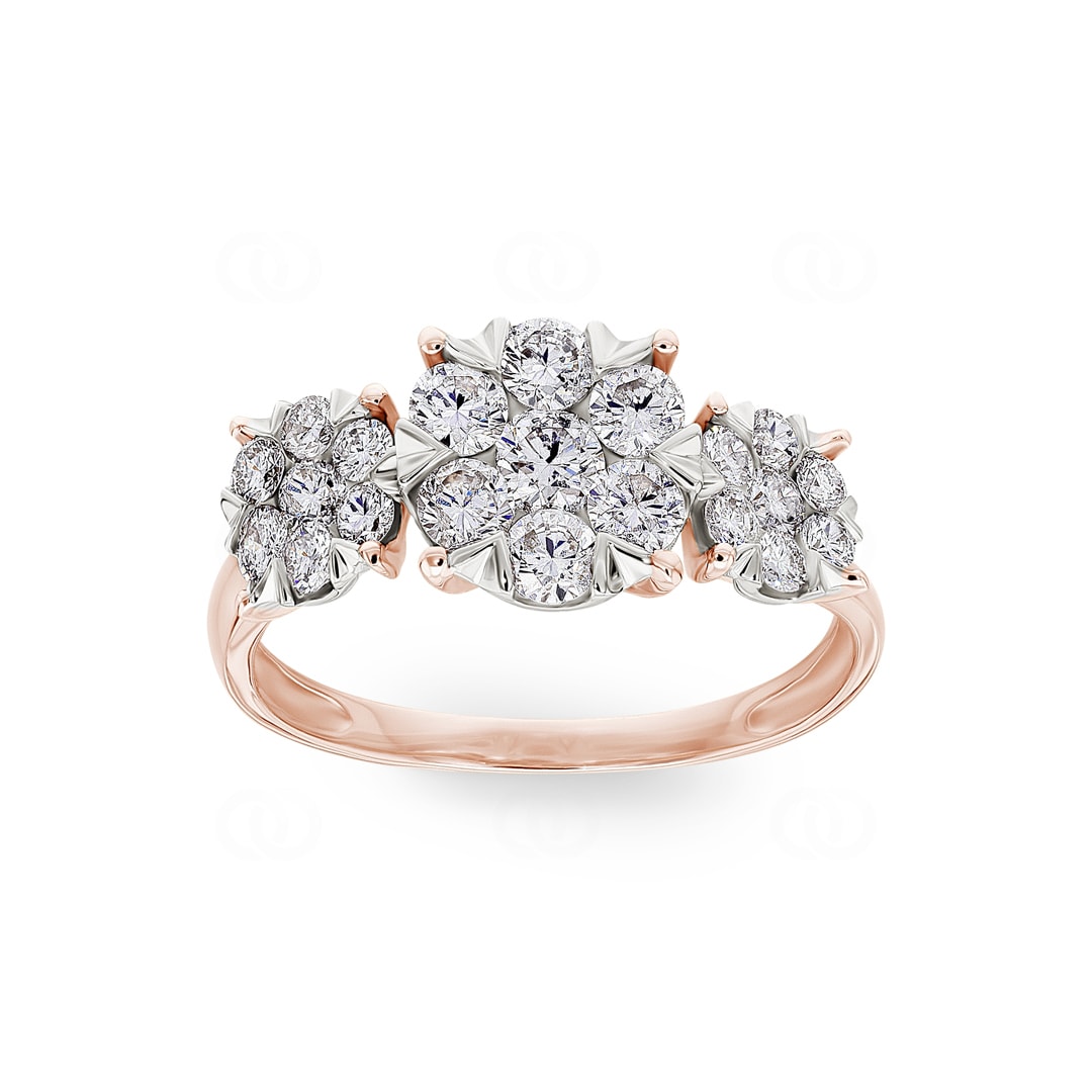 Verlobungsring 750/18 K Roségold mit Diamanten 1.00 ct H/si by CHRISTIAN