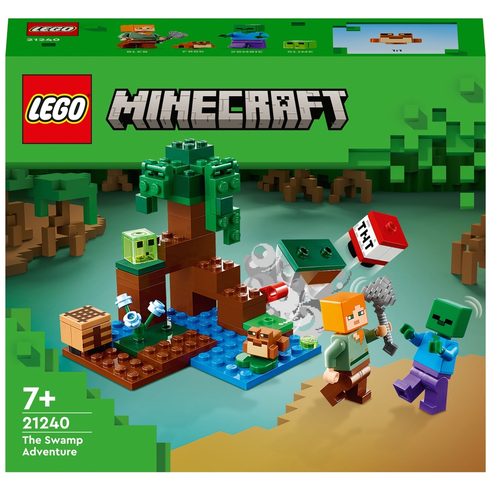 LEGO Minecraft 21240 Das Sumpfabenteuer-Set mit Figuren