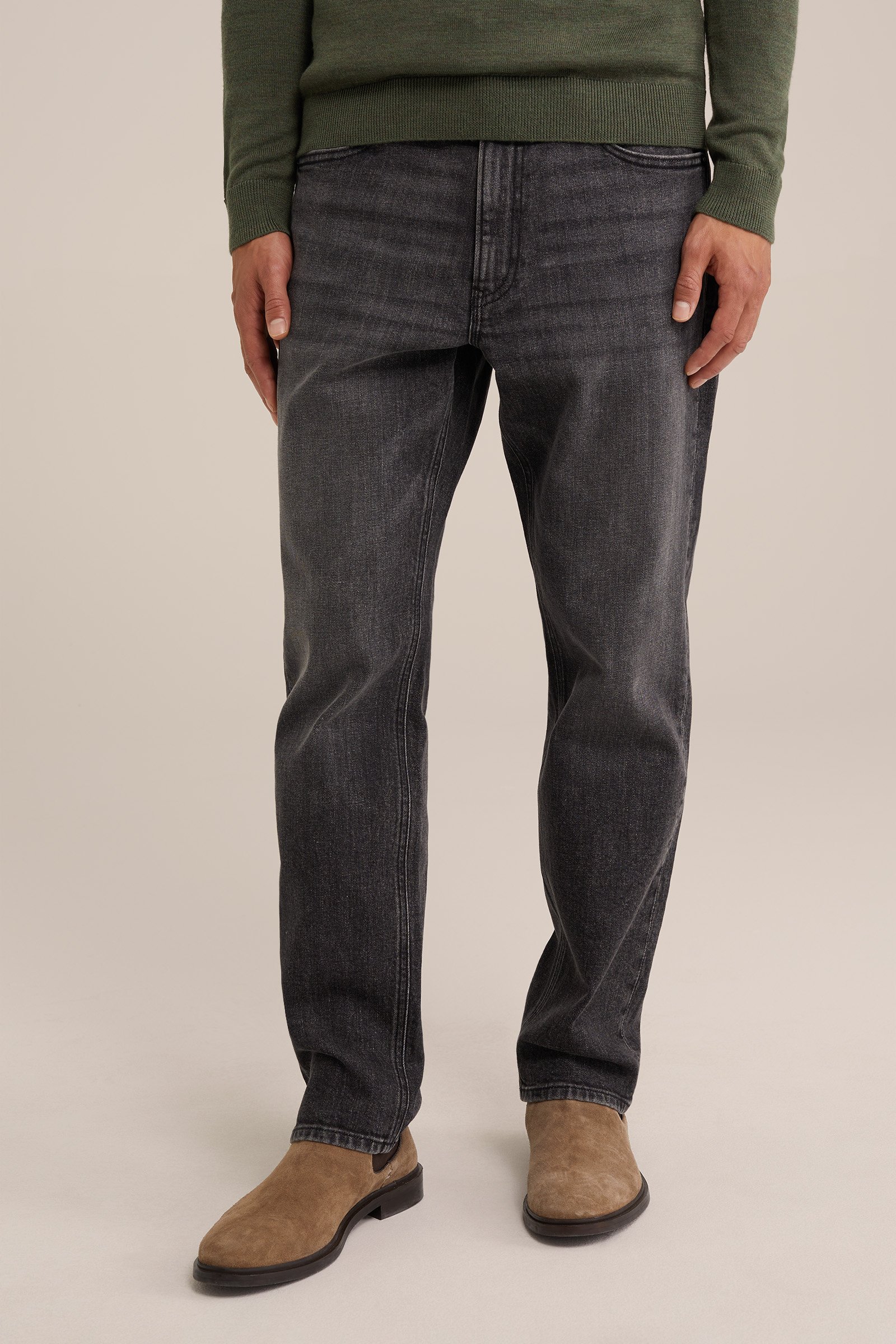 relaxed fit jeans met medium stretch Blue Ridge Donkergrijs
