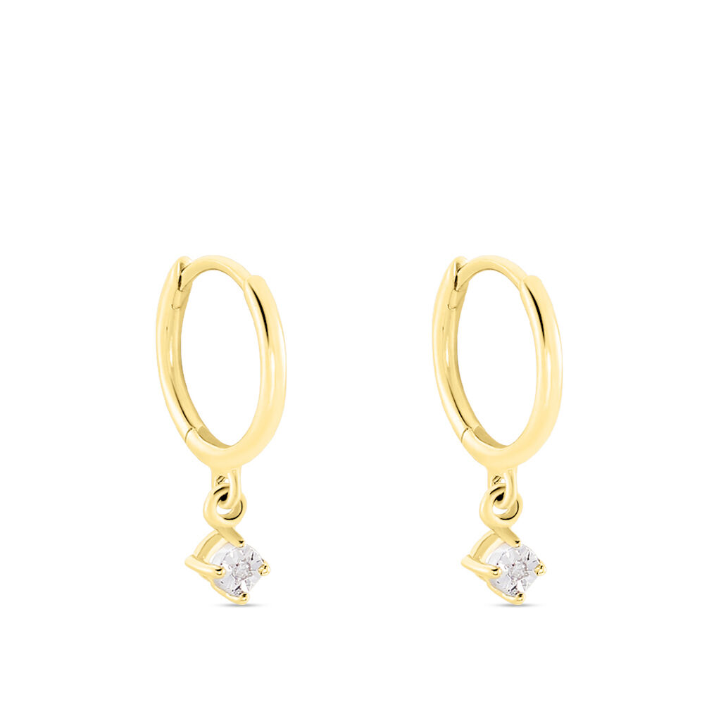 Créoles Racquel Or Jaune Diamant
