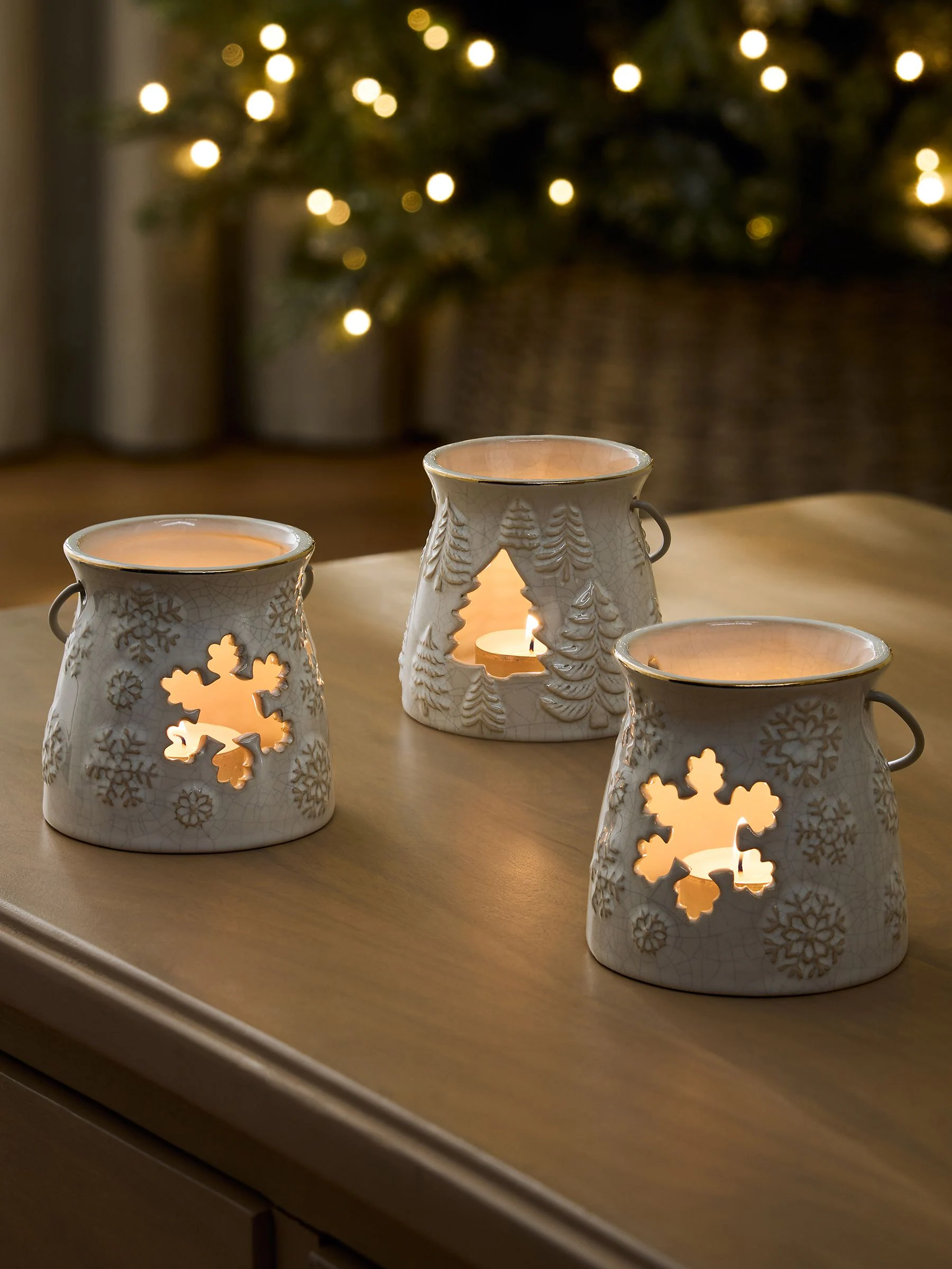 Christmas Lantern Tea Light Holders