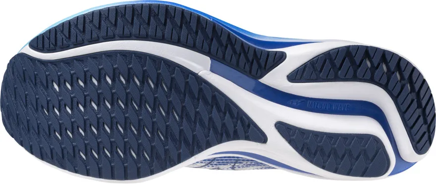 Mizuno Men's Wave Rider 28 White/Estate Blue/Mugen Blue