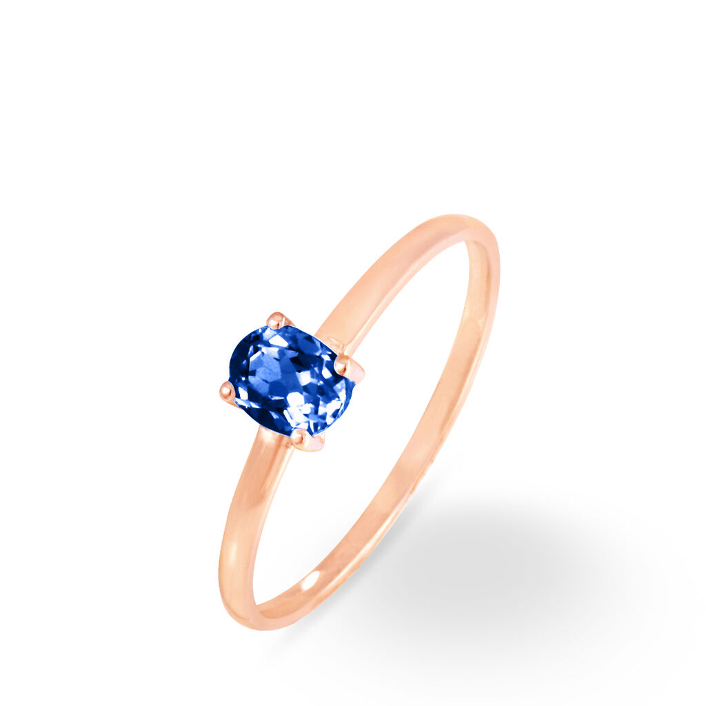 Bague Lily Or Rose Saphir
