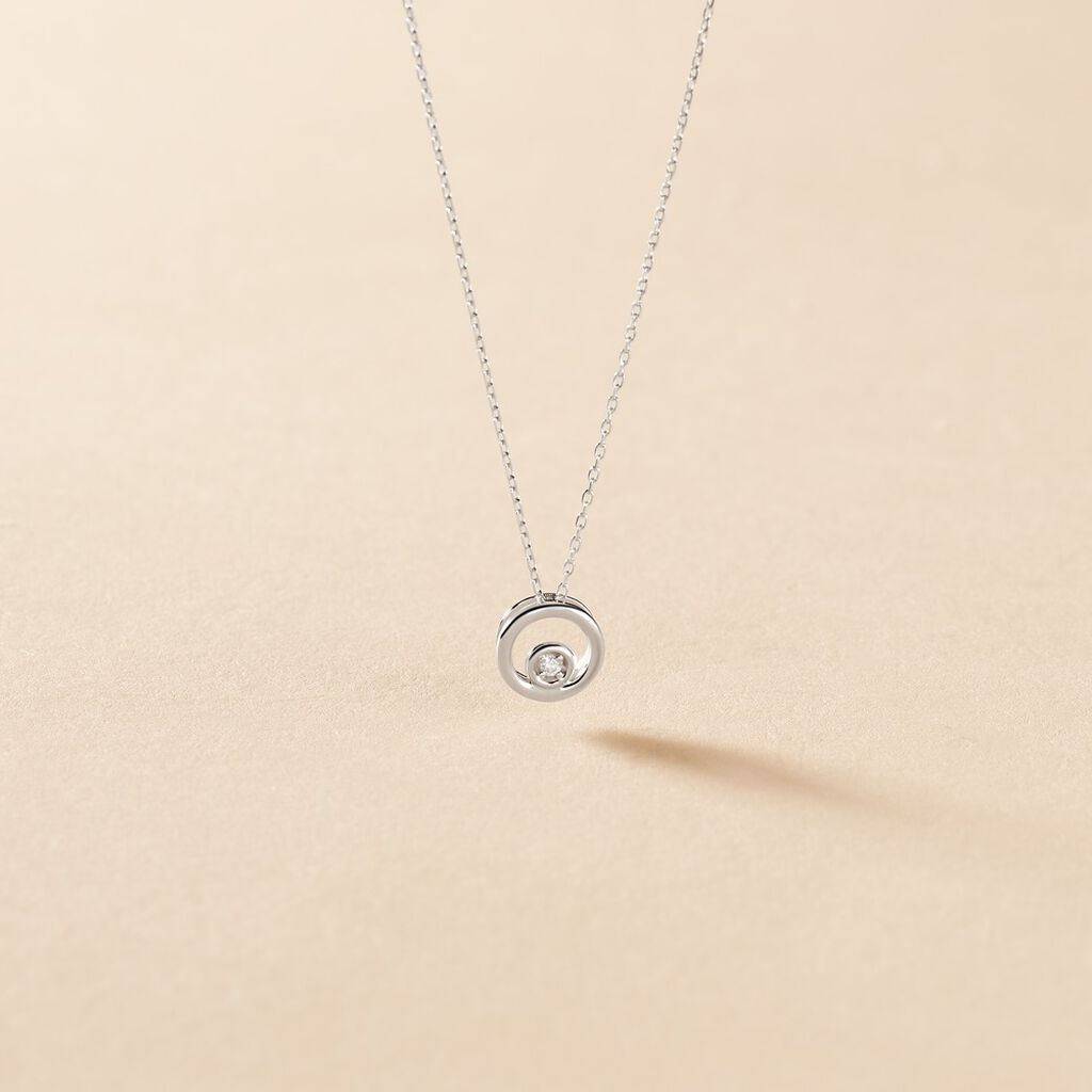 Collier Fidelia Or Blanc Diamant
