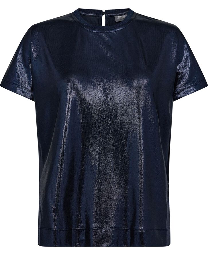 Mos Mosh MMNivola O-neck Metallic Tee Salute navy