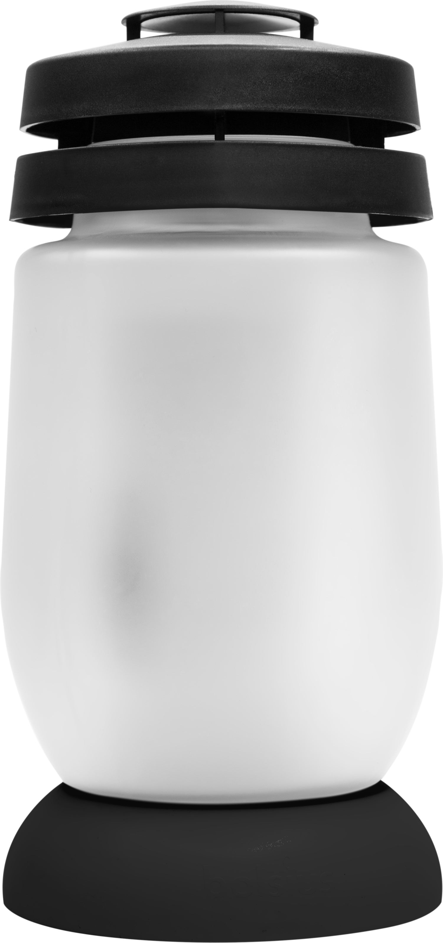 Bolsius herdenkingslicht Satin zwart / wit 80 uur D 11,1 H 23,5 cm