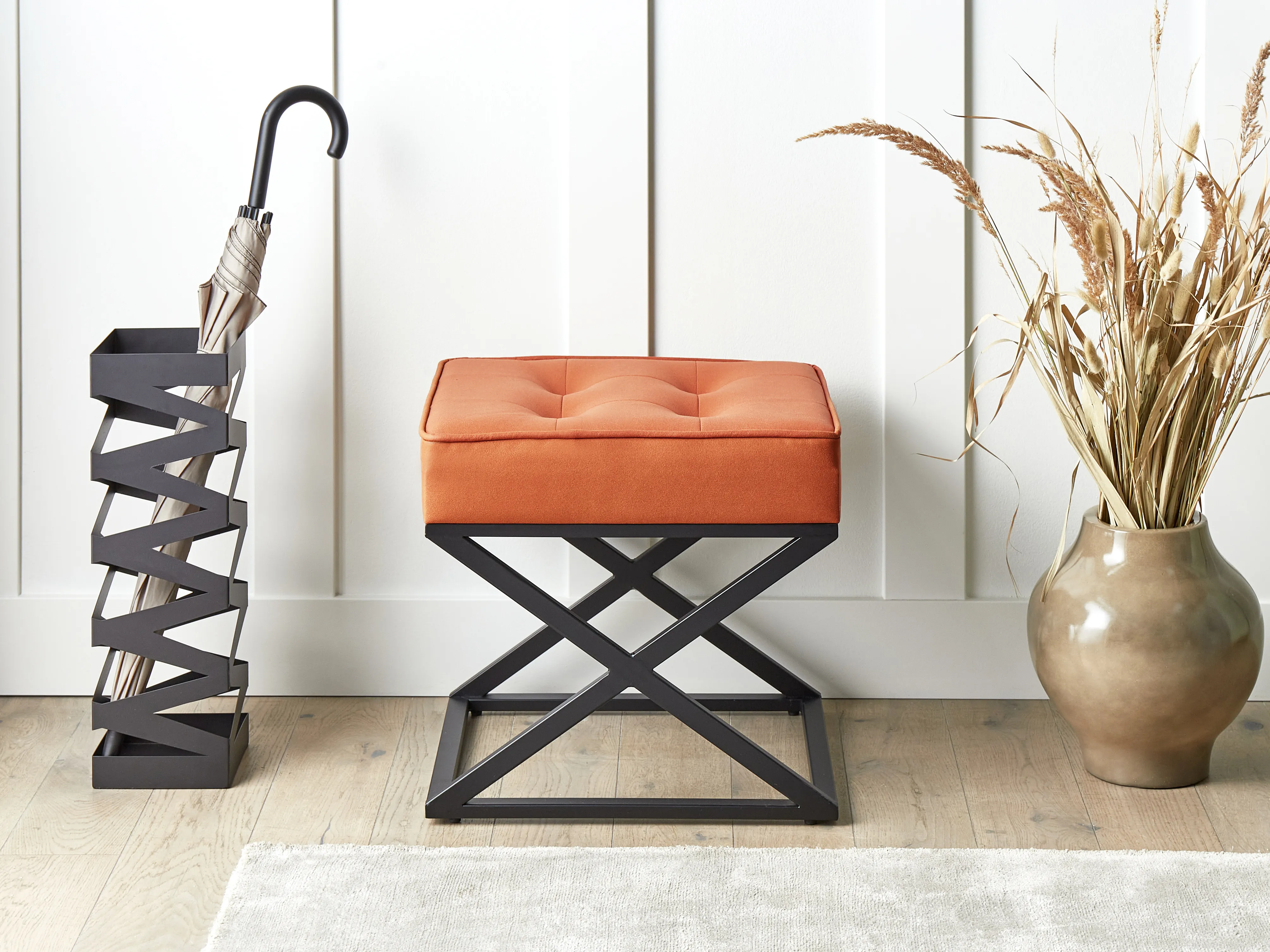 Hocker MURDO Kunstleer Oranje