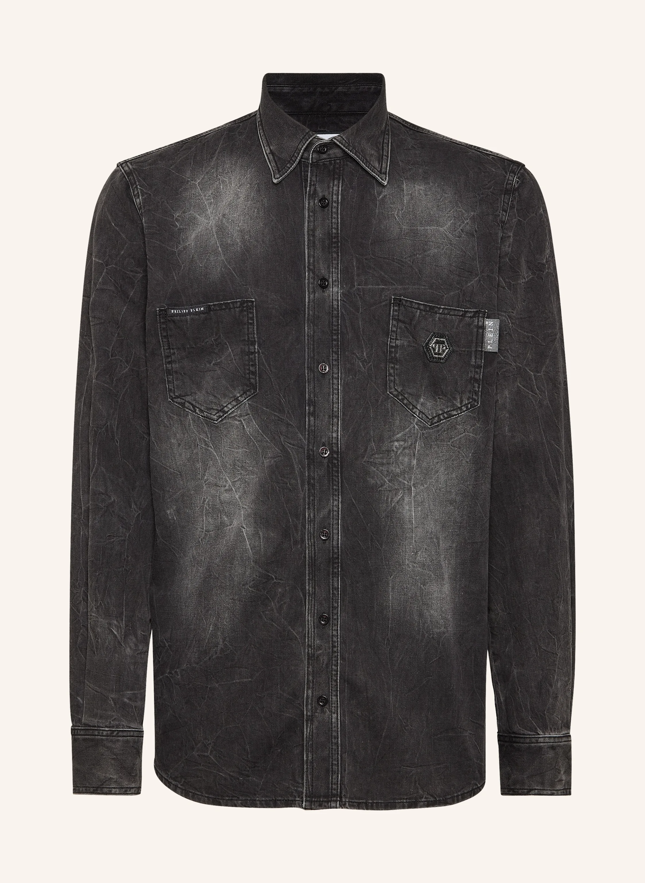 PHILIPP PLEIN Jeanshemd SKULL&BONES