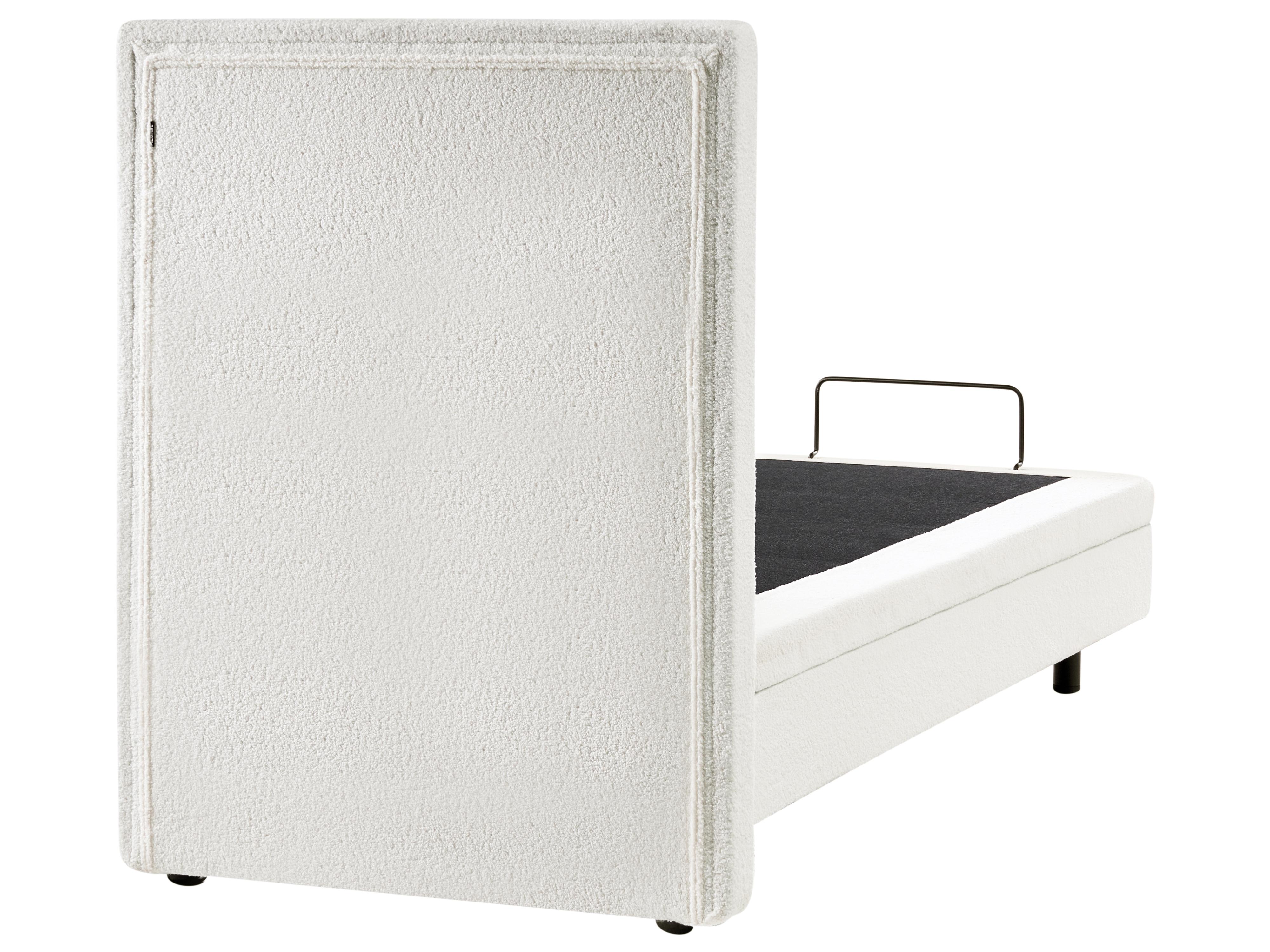 Verstelbaar bed Bouclé CASTELLAN 90 x 200 cm Gebroken wit