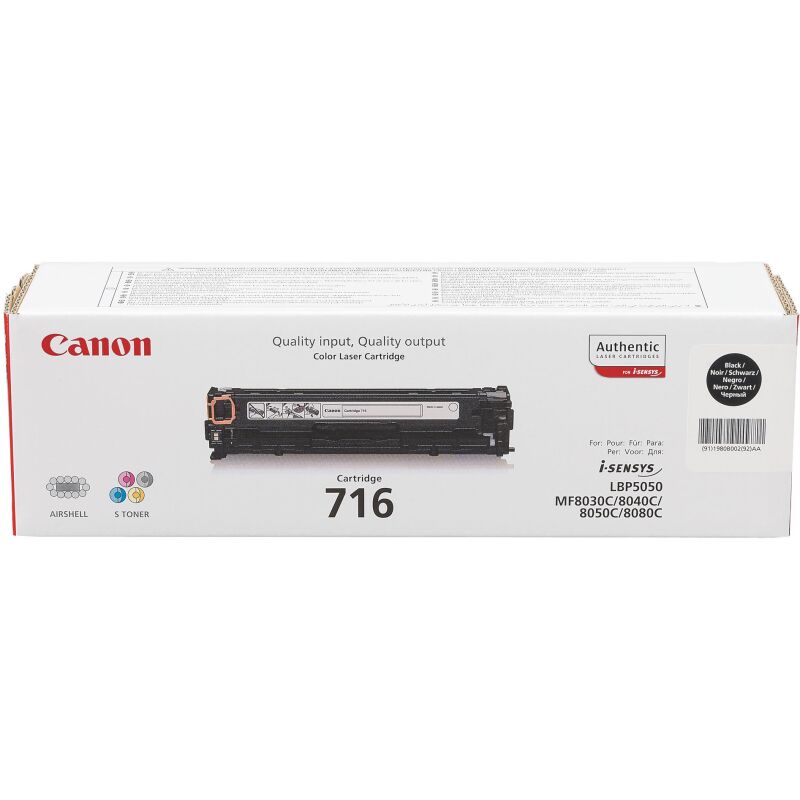 Toner Canon 716BK noir pour imprimante laser