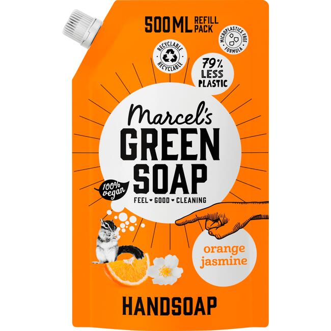 Marcel's Green Soap Orange & Jasmine Navulling 500 ML