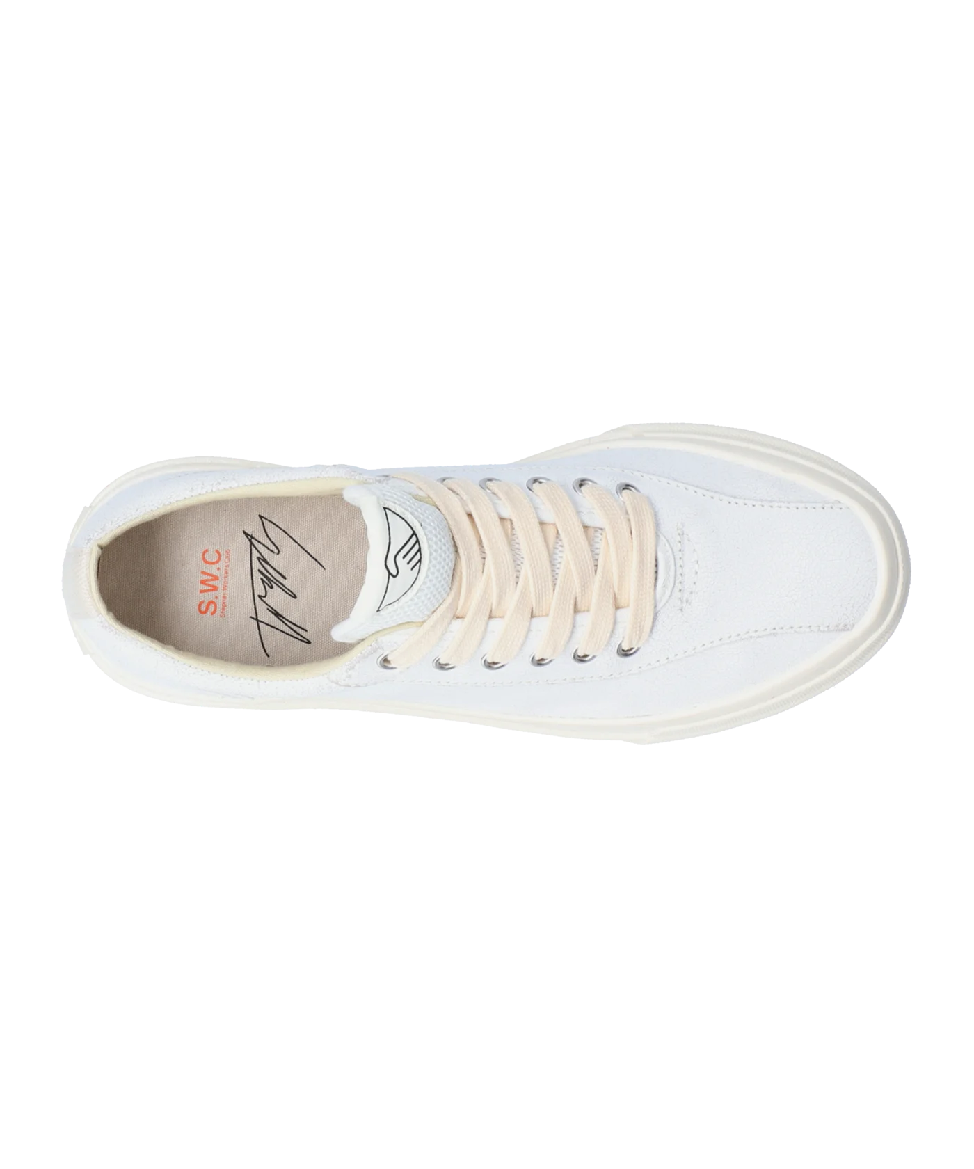 Stepney Dellow Trophy Crack Leather Damen Weiss