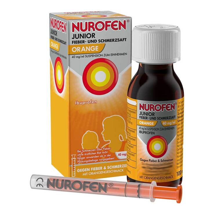 NUROFEN Junior Fieber- und Schmerzsaft Orange 40 mg/ml, 100 ml