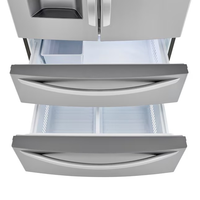 Refrigerador LG Craft Ice Smart com Wi-Fi, 4 portas, 27,8 pés cúbicos, com máquina de gelo dupla (resistente a impressões digitais), certificação ENERGY STAR.