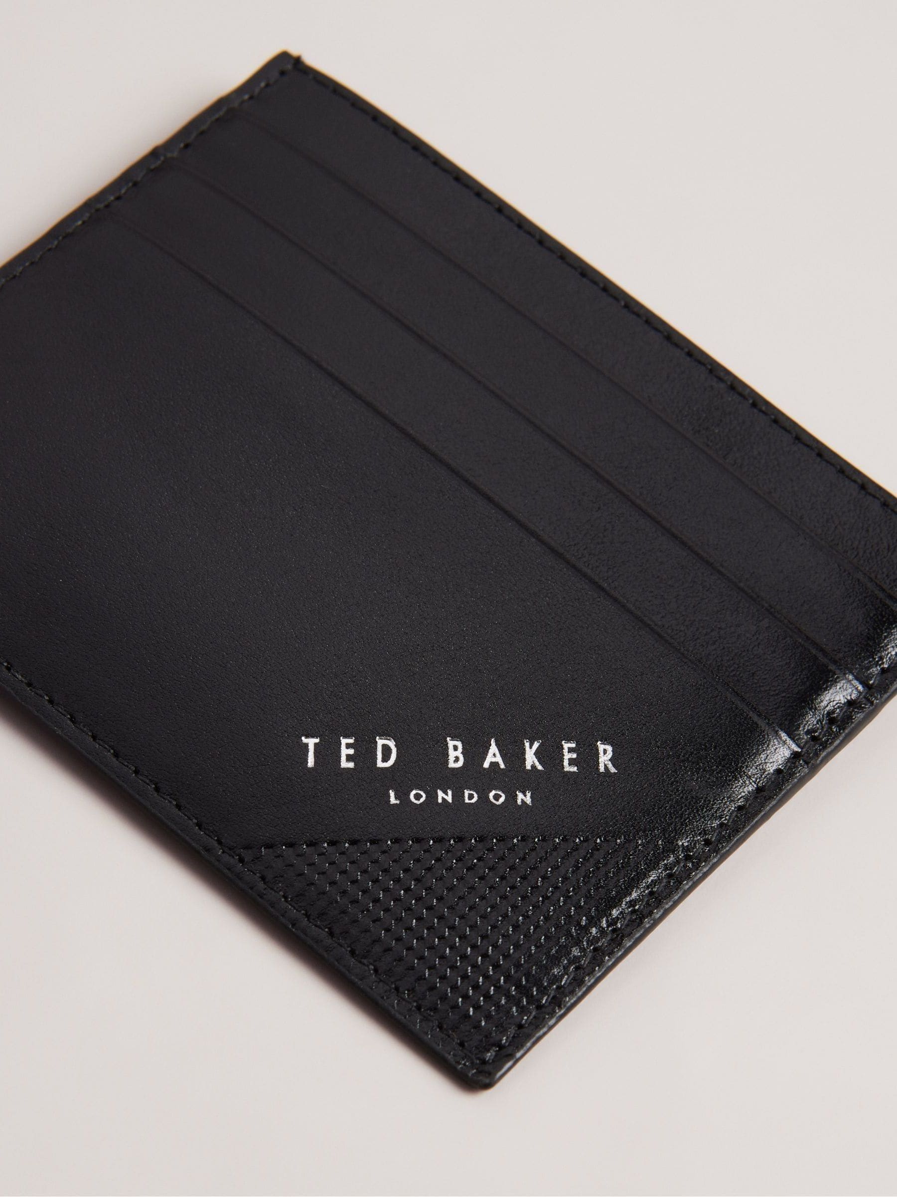 Ted Baker Raffle Embossed Corner Leather Card Holder