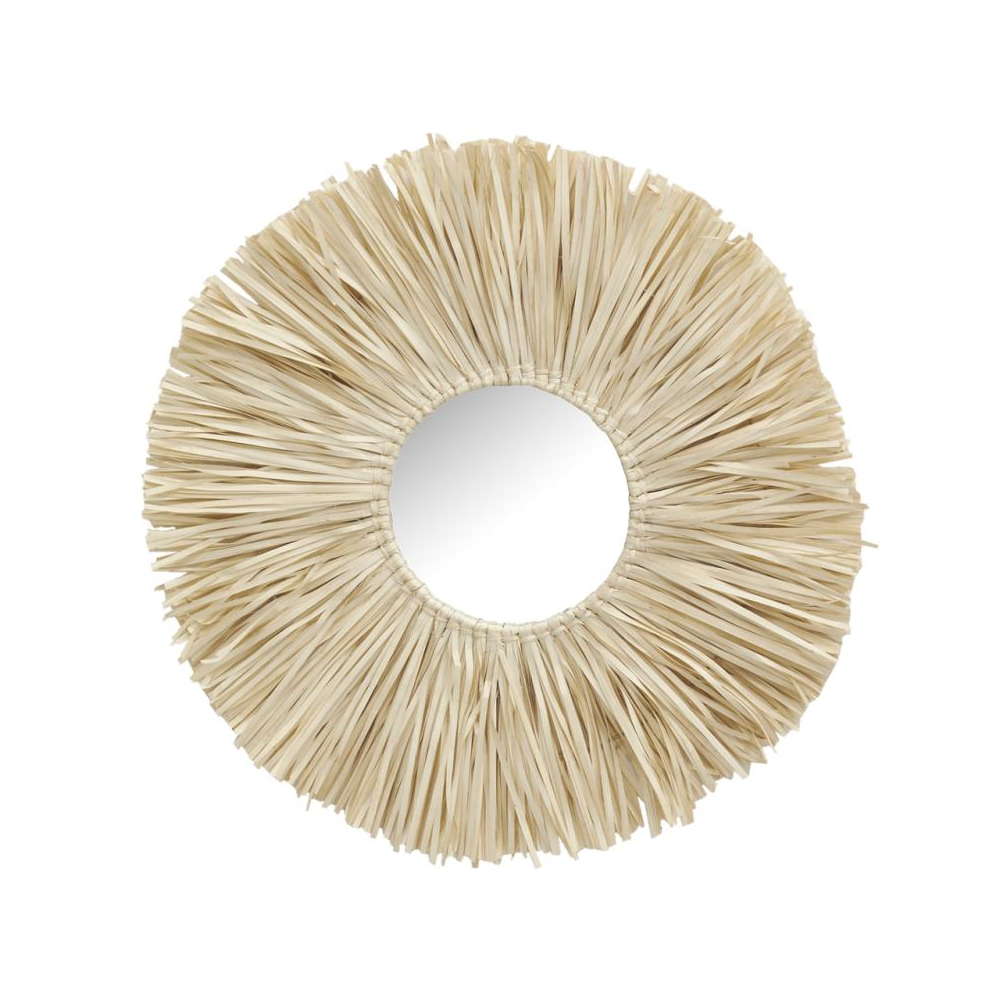 Miroir à franges en palmier