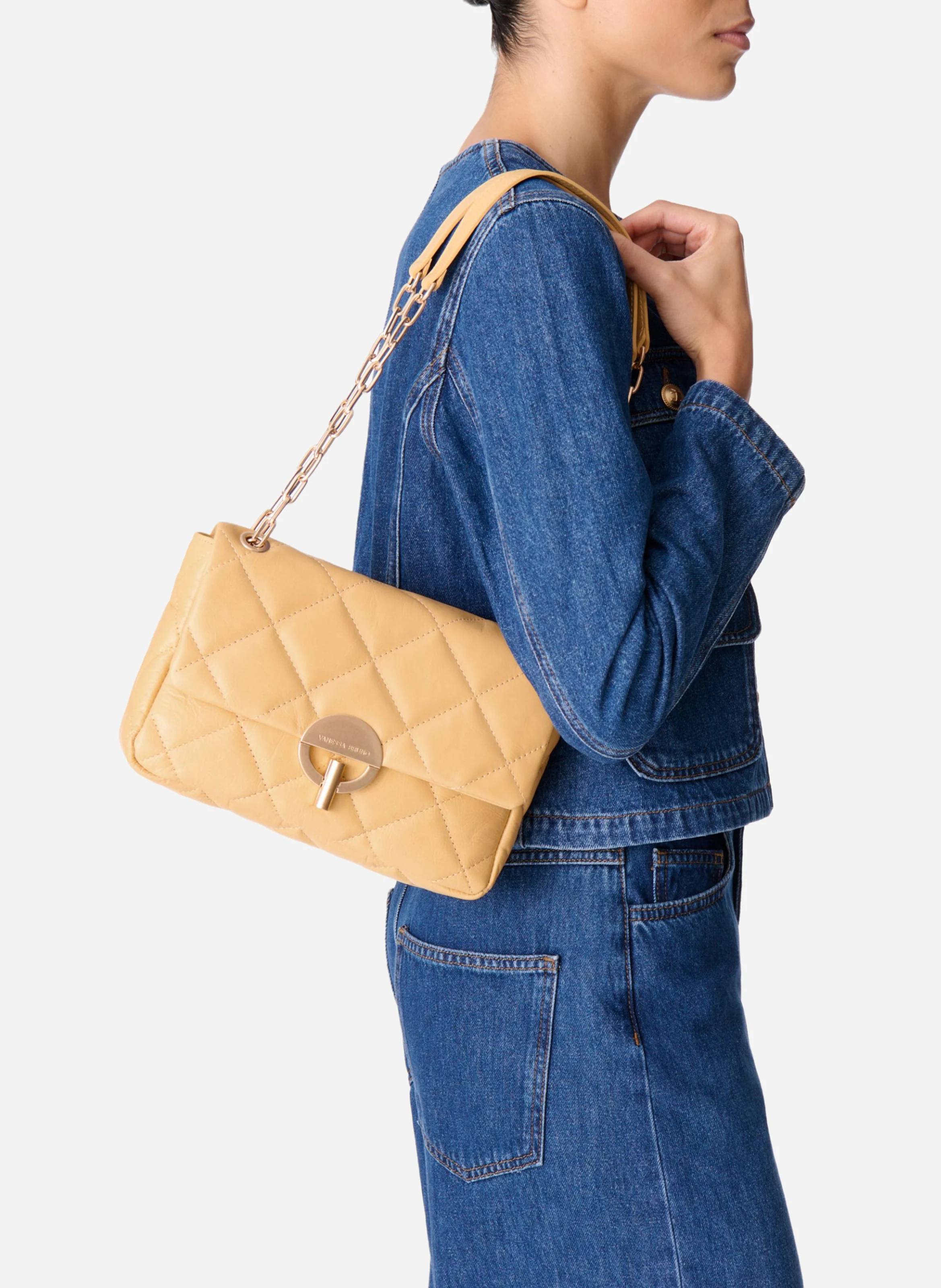 GRAND MOON - Sac bandoulière en cuir | Rouge