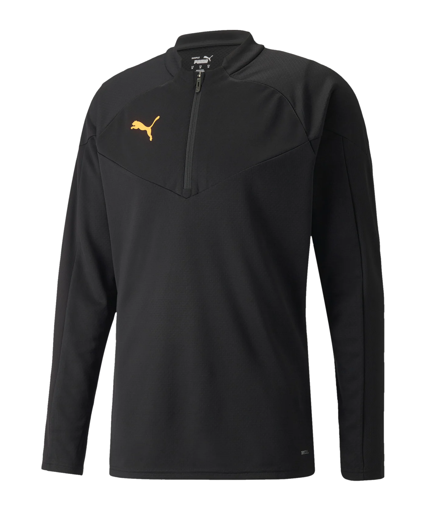 PUMA individualFINAL Instinct HalfZip Sweatshirt Schwarz Orange F45