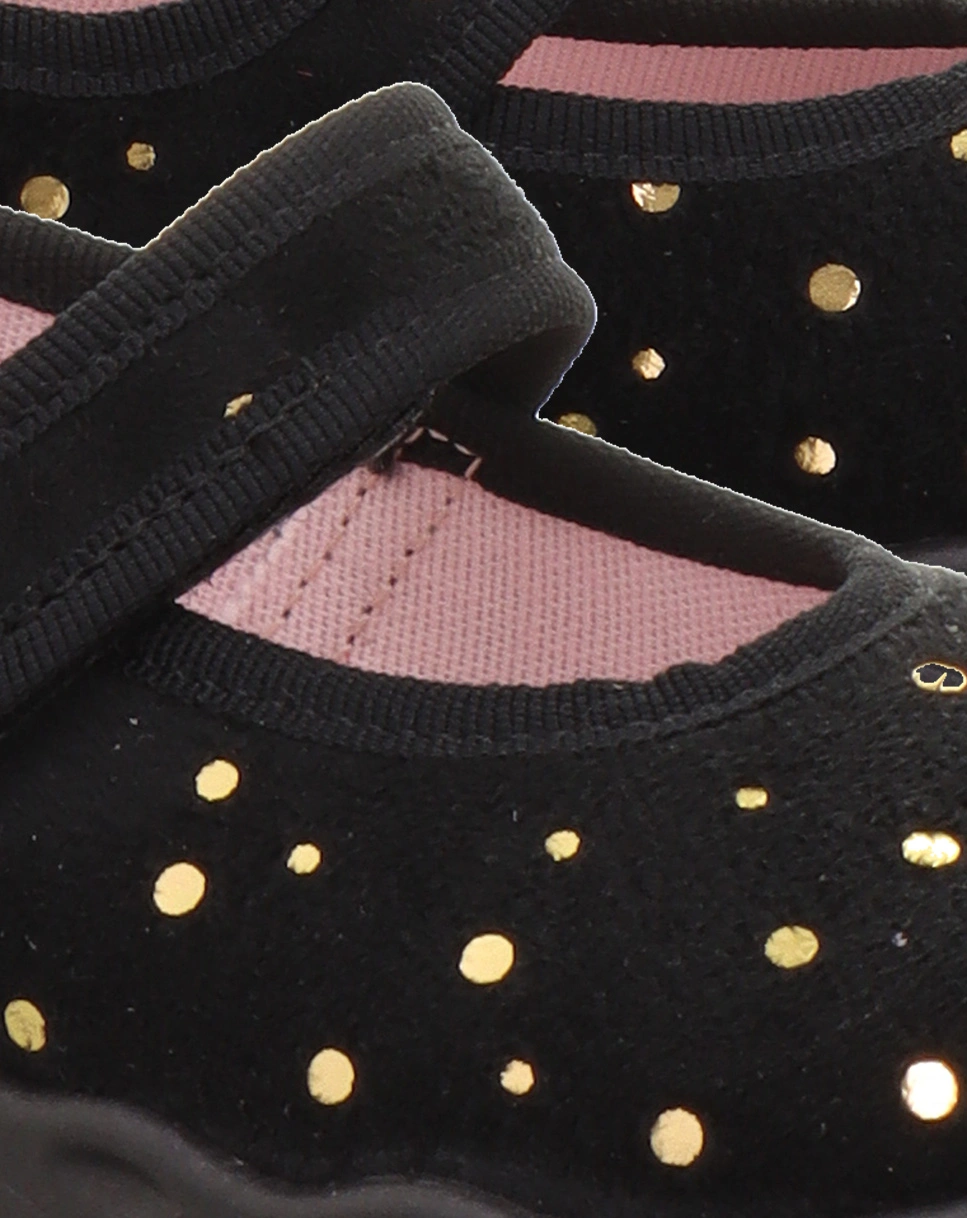 Klett-Spangenhausschuhe BUBBLE in schwarz/gold