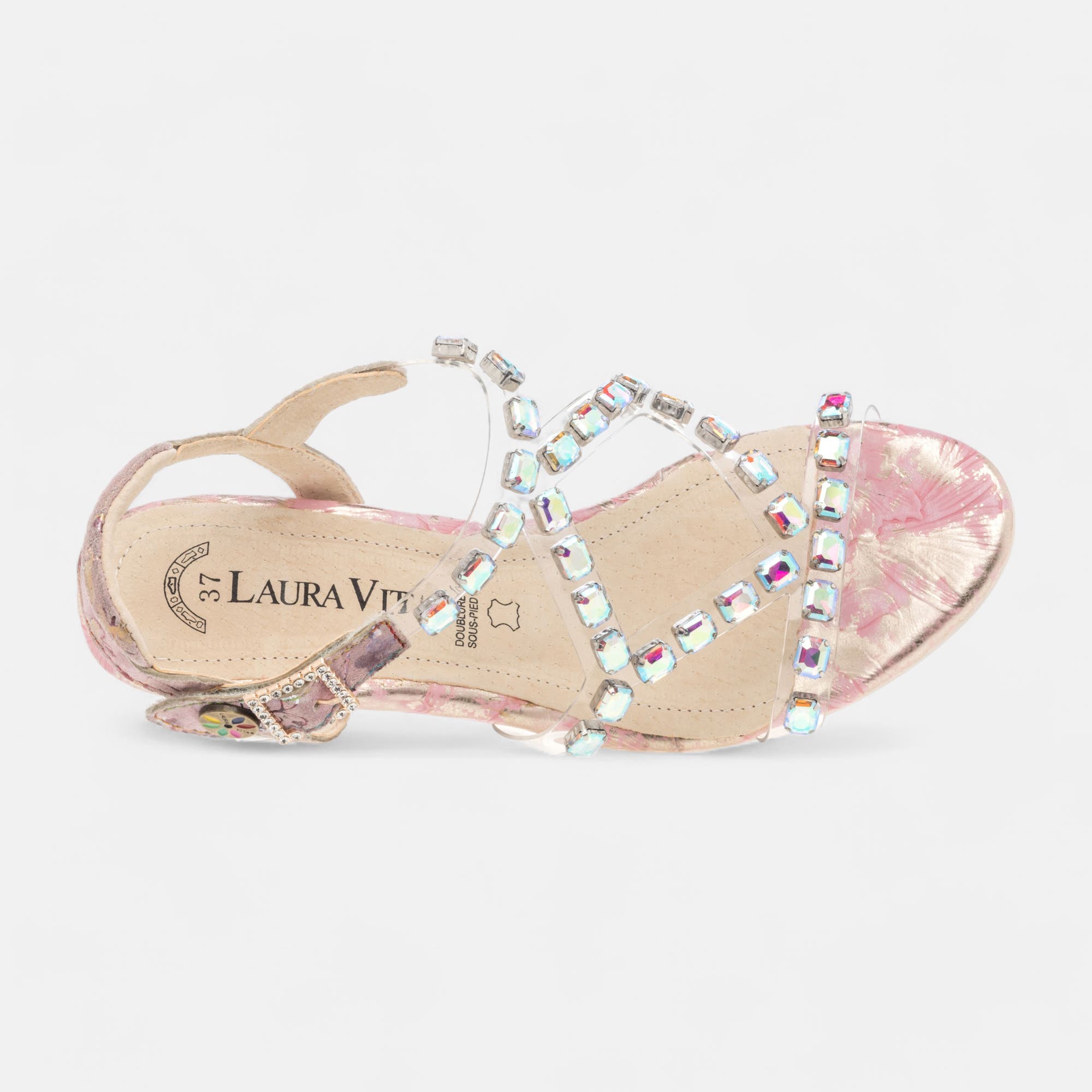 Nu-pieds à talon Femme rose