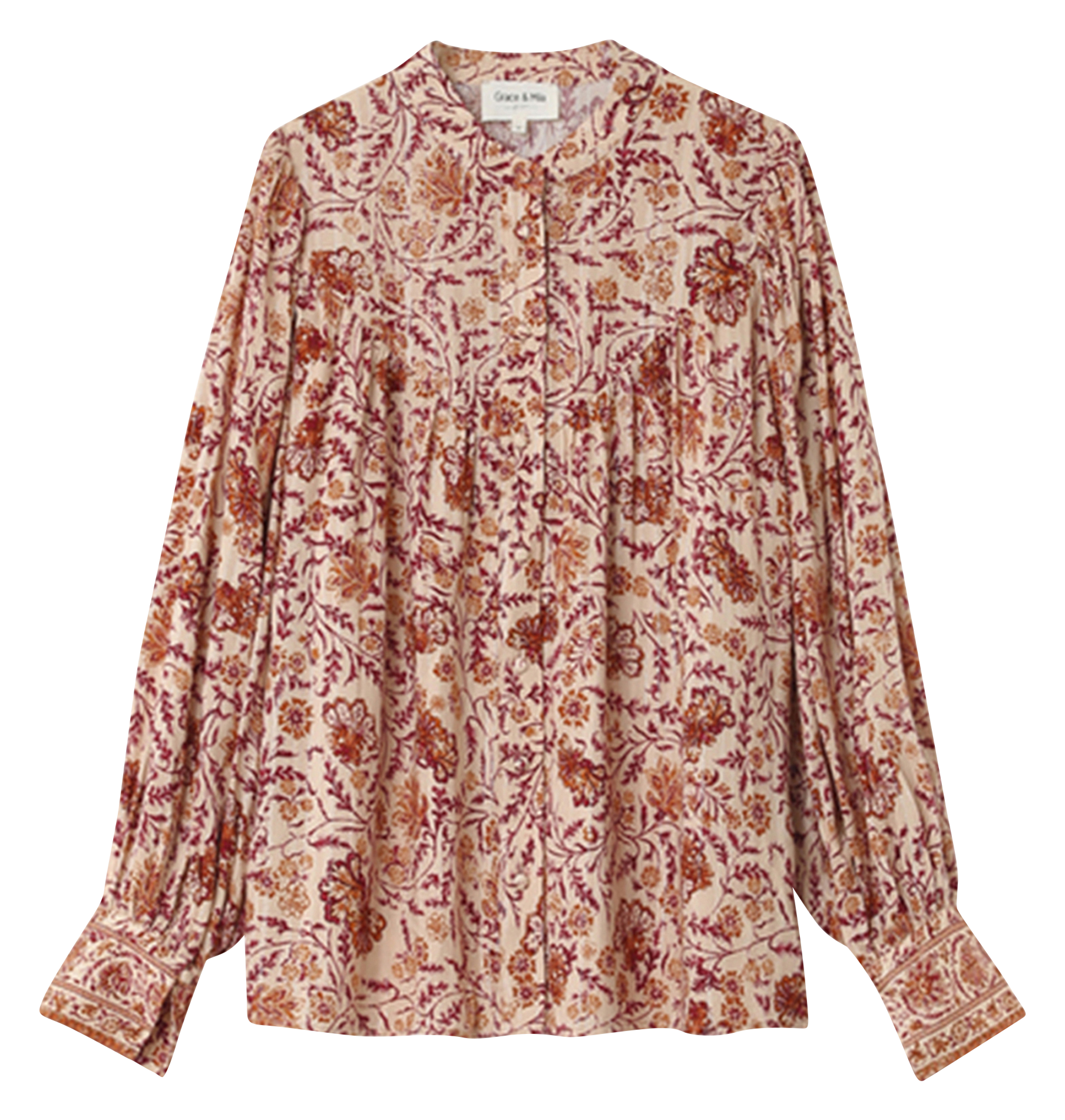 NUNCAS - Blouse col rond | Beige