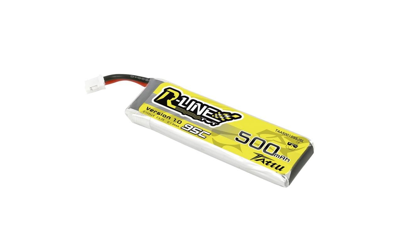 RC-Akku LiPo 500 mAh 3.7 V 95C R-Line1S LiPo Akku für Racecopter mit JST-PHR Stecker