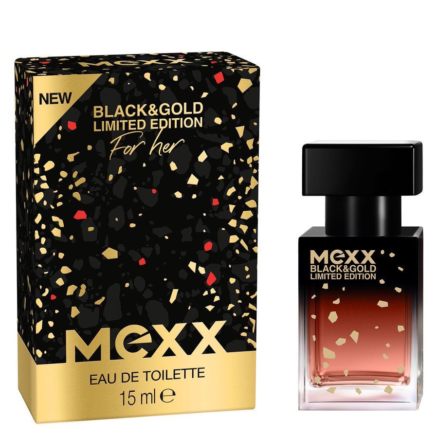 Mexx Black & Gold For Women Eau De Toilette Limited Edition 15ml
