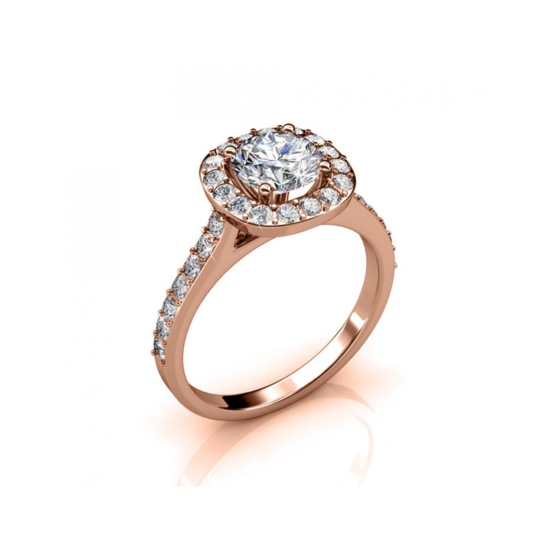 Bague Cushy - Or Rosé et Cristal