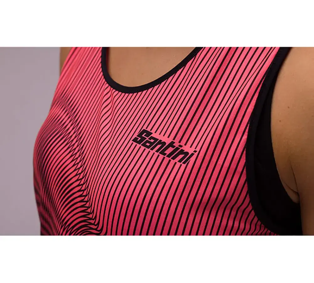 Santini Vortex Fietsshirt Zonder Mouwen Roze Dames