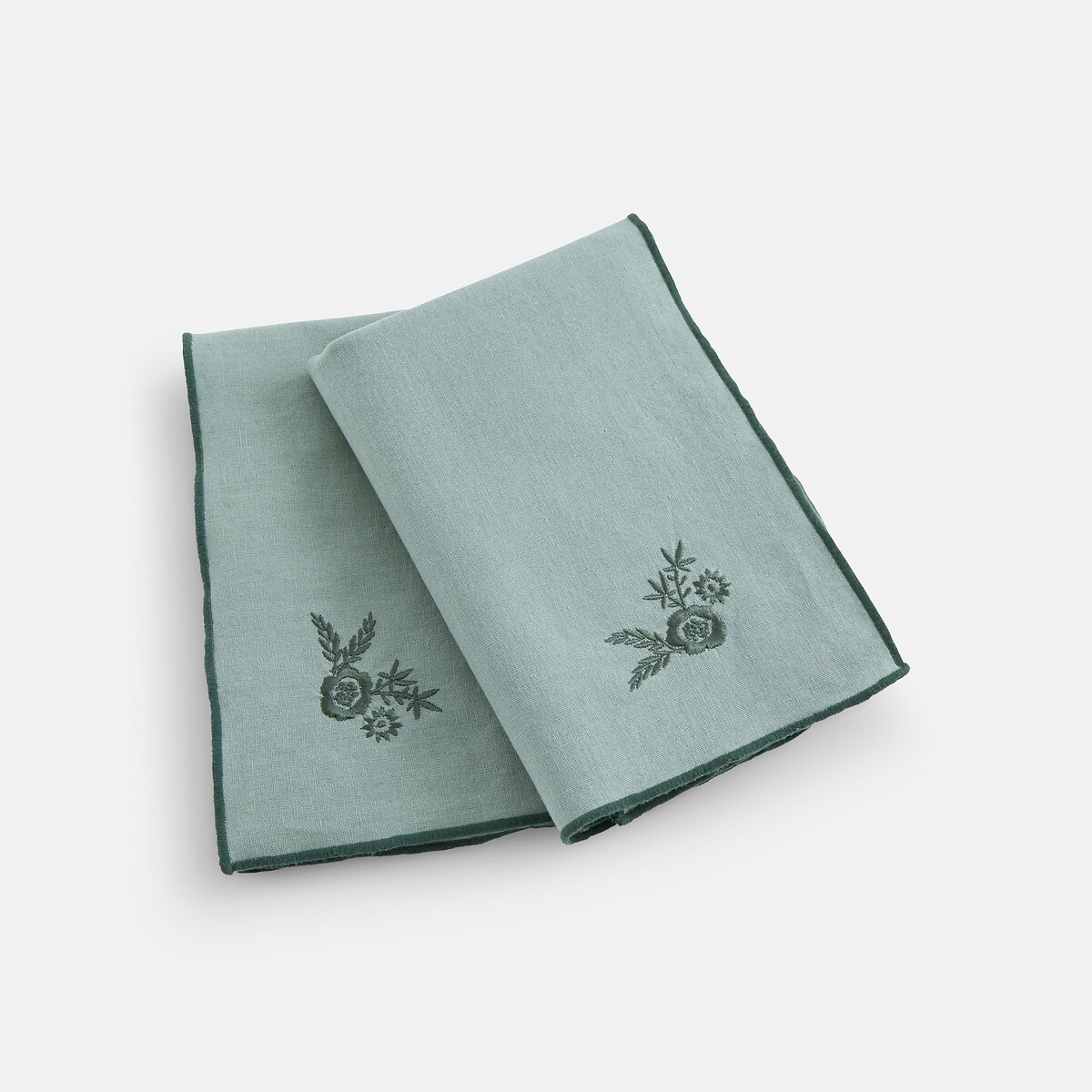 LA REDOUTE INTERIEURS<br>Conjunto de 2 guardanapos de algodão/linho, Maryse