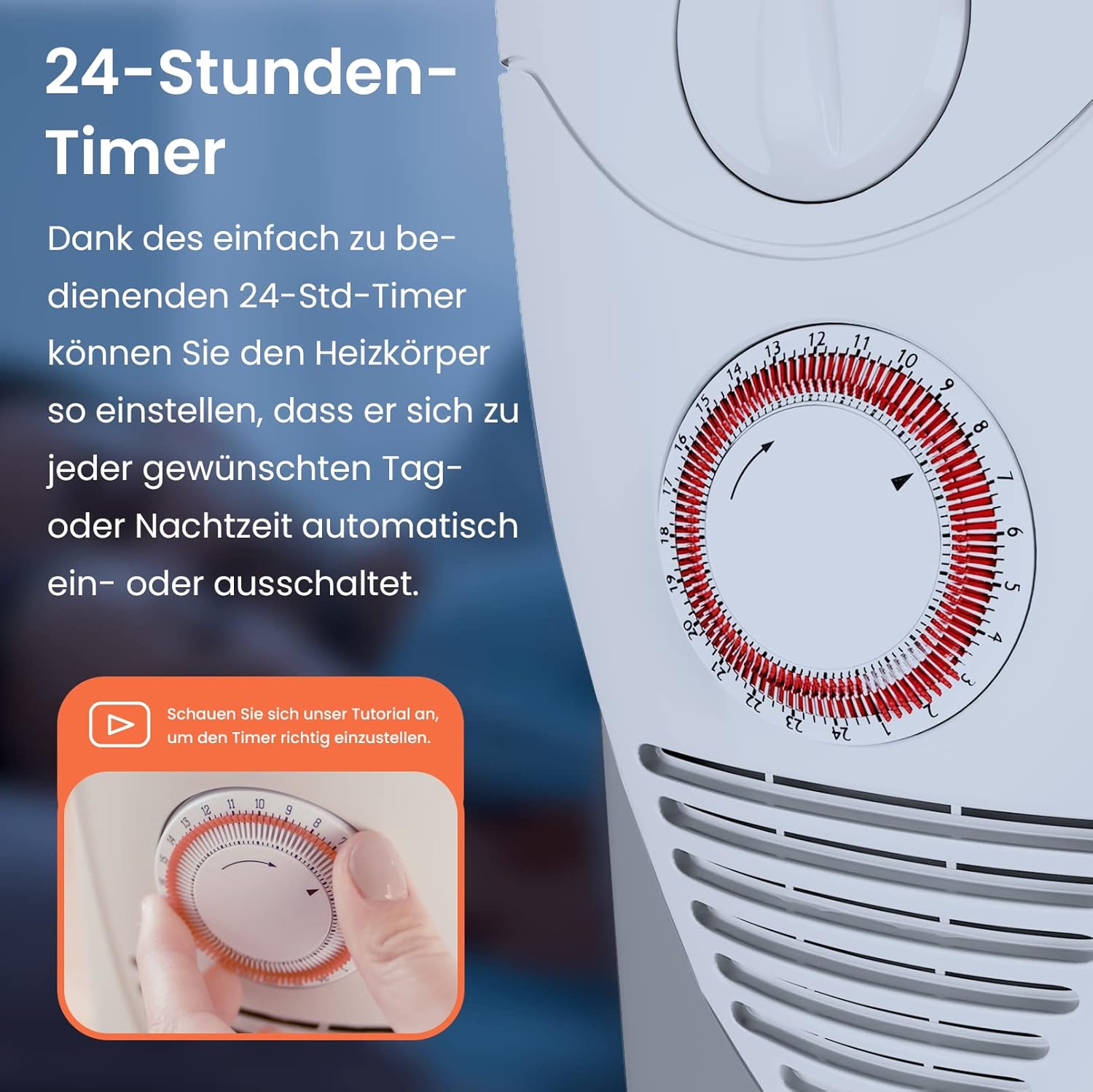 Pro Breeze 2500W Ölradiator energiesparend - Elektro Heizkörper mit 11 Rippen, integrierter Zeitschaltuhr, 3 Heizstufen, regulierbaren Thermostat und Sicherheitsabschaltfunktion