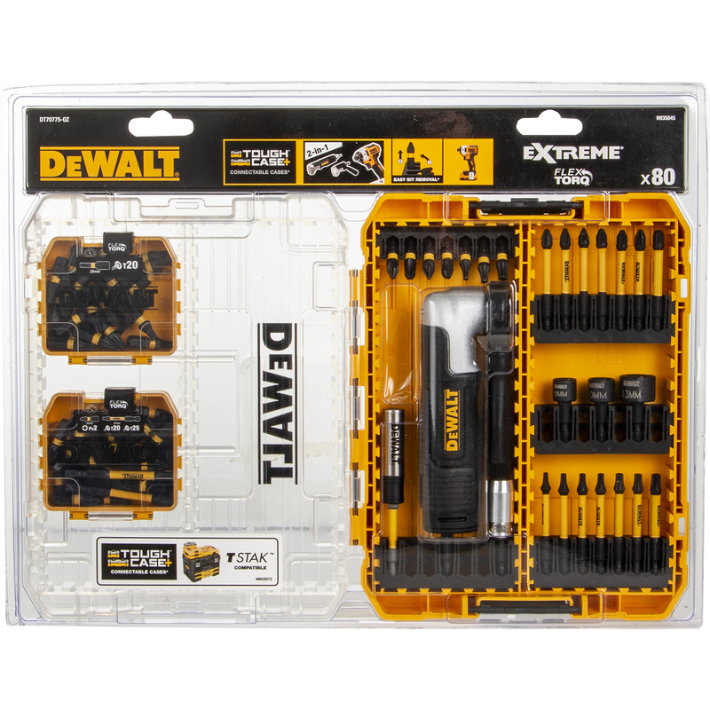 DeWALT schroefbitset Extreme Flextorq Tough Case DT70775-QZ 80-delig