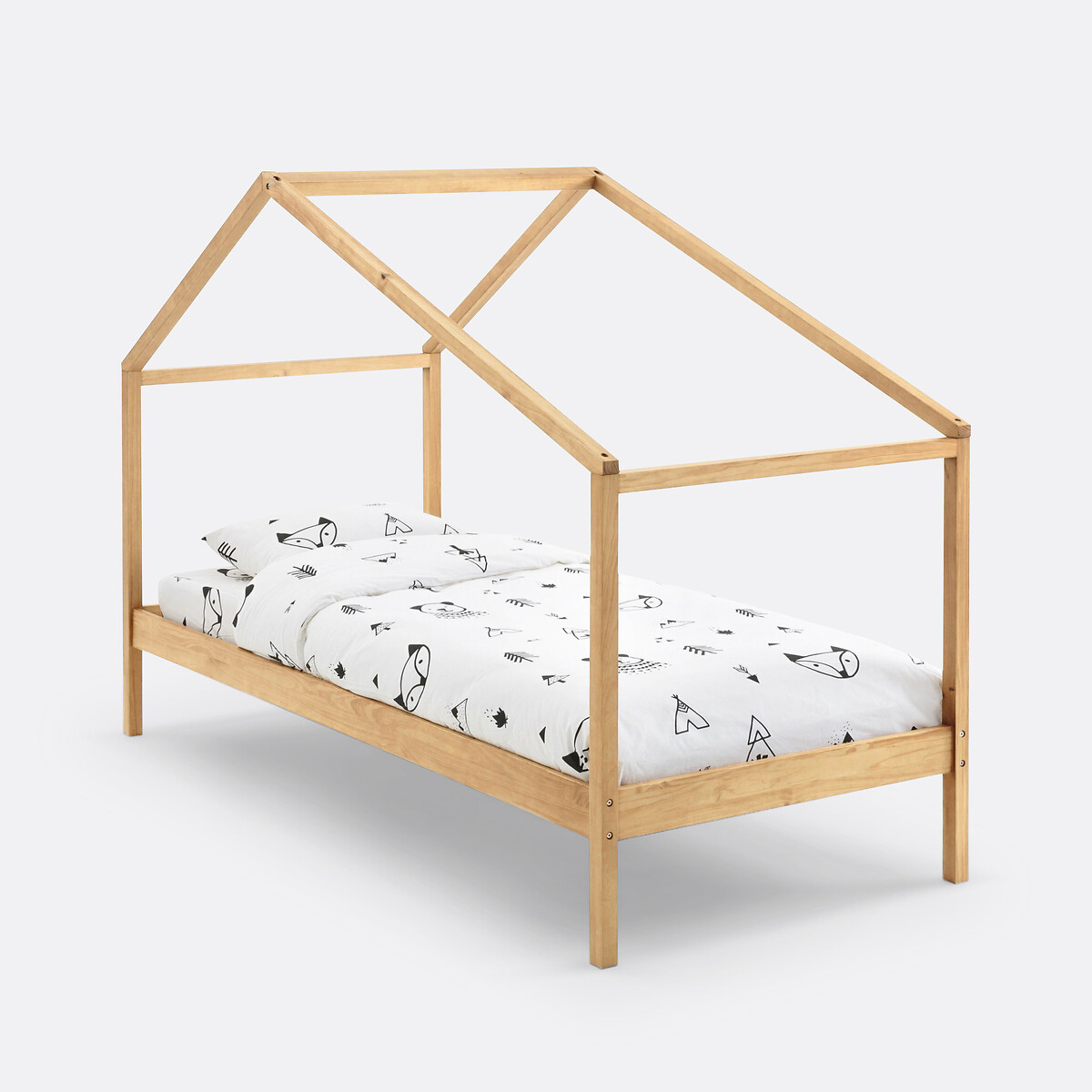 LA REDOUTE INTERIEURS<br>Cama Caban em pinho maciço com estrado de ripas Spidou