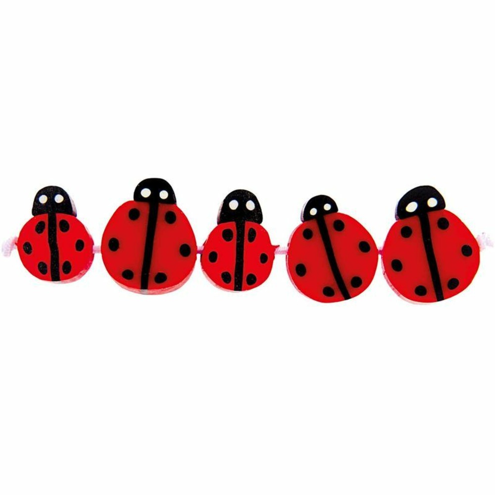 20 perles coccinelle 11 mm