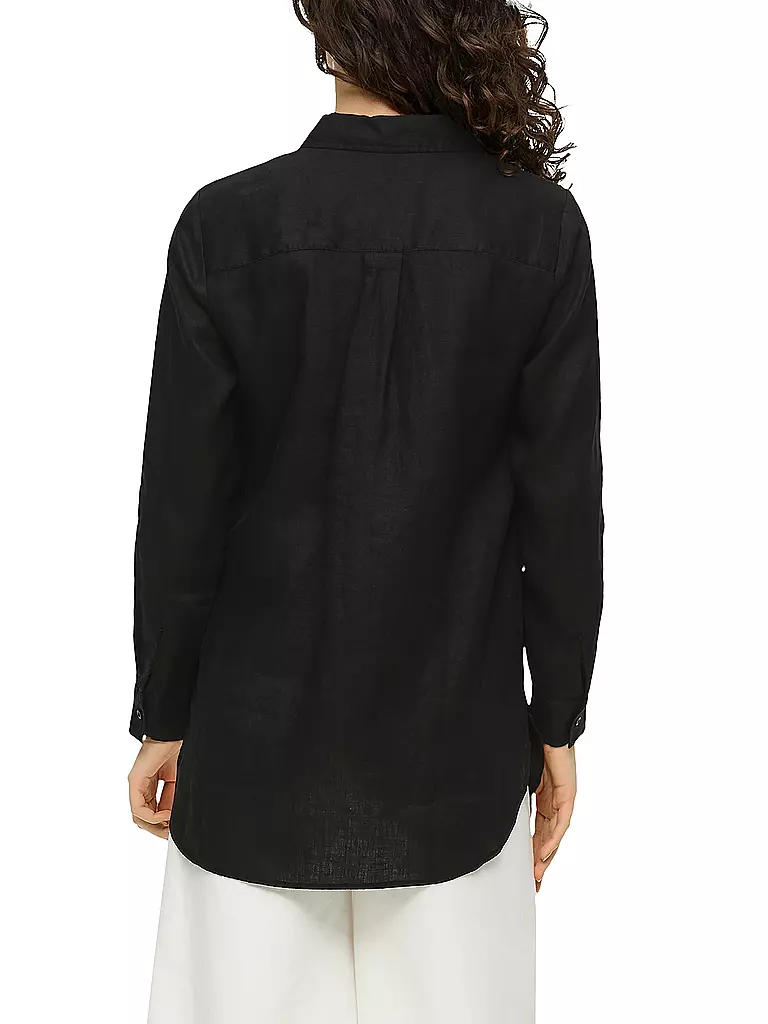 S.OLIVER Leinenbluse schwarz