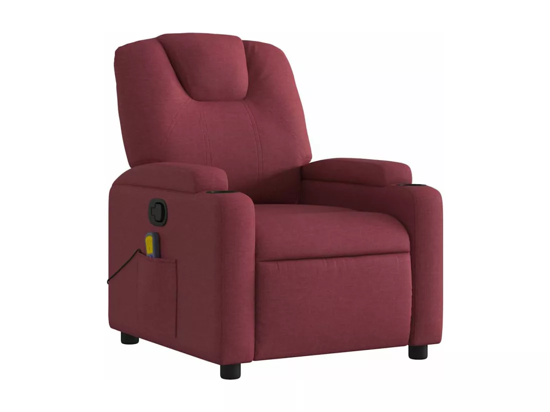 Fauteuil massant inclinable Rouge bordeaux Tissu