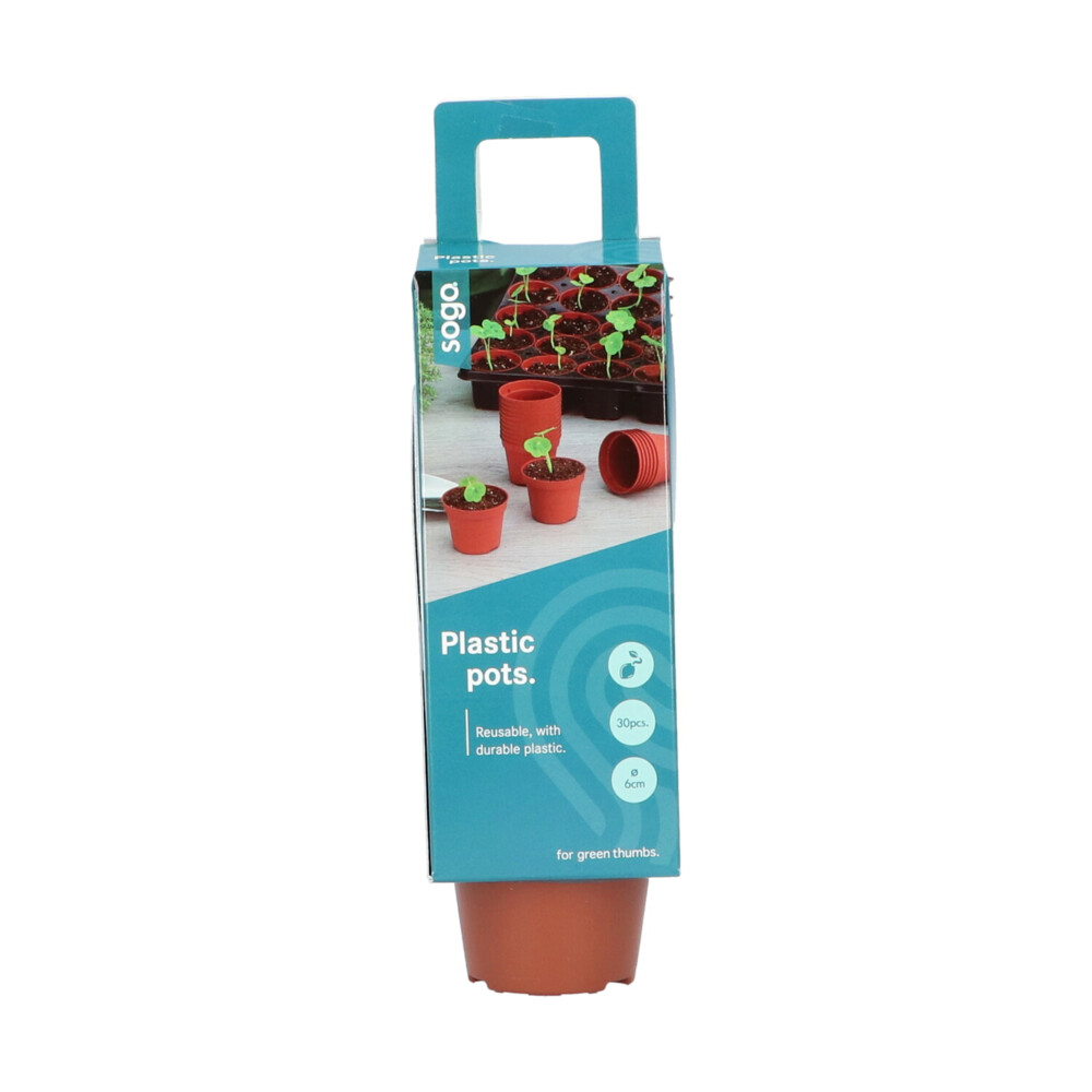 SOGO Plastic Potje Terra Kleur 6 cm30 stuks