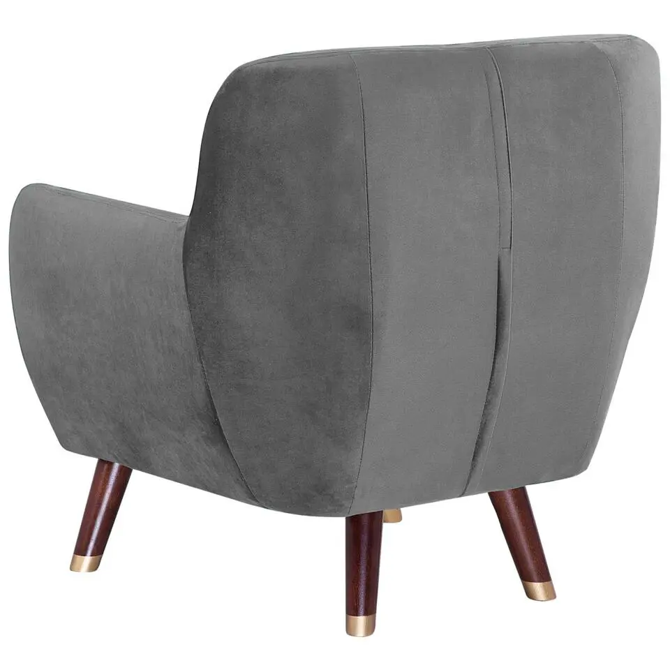 BODO - Fauteuil - Grijs - Fluweel