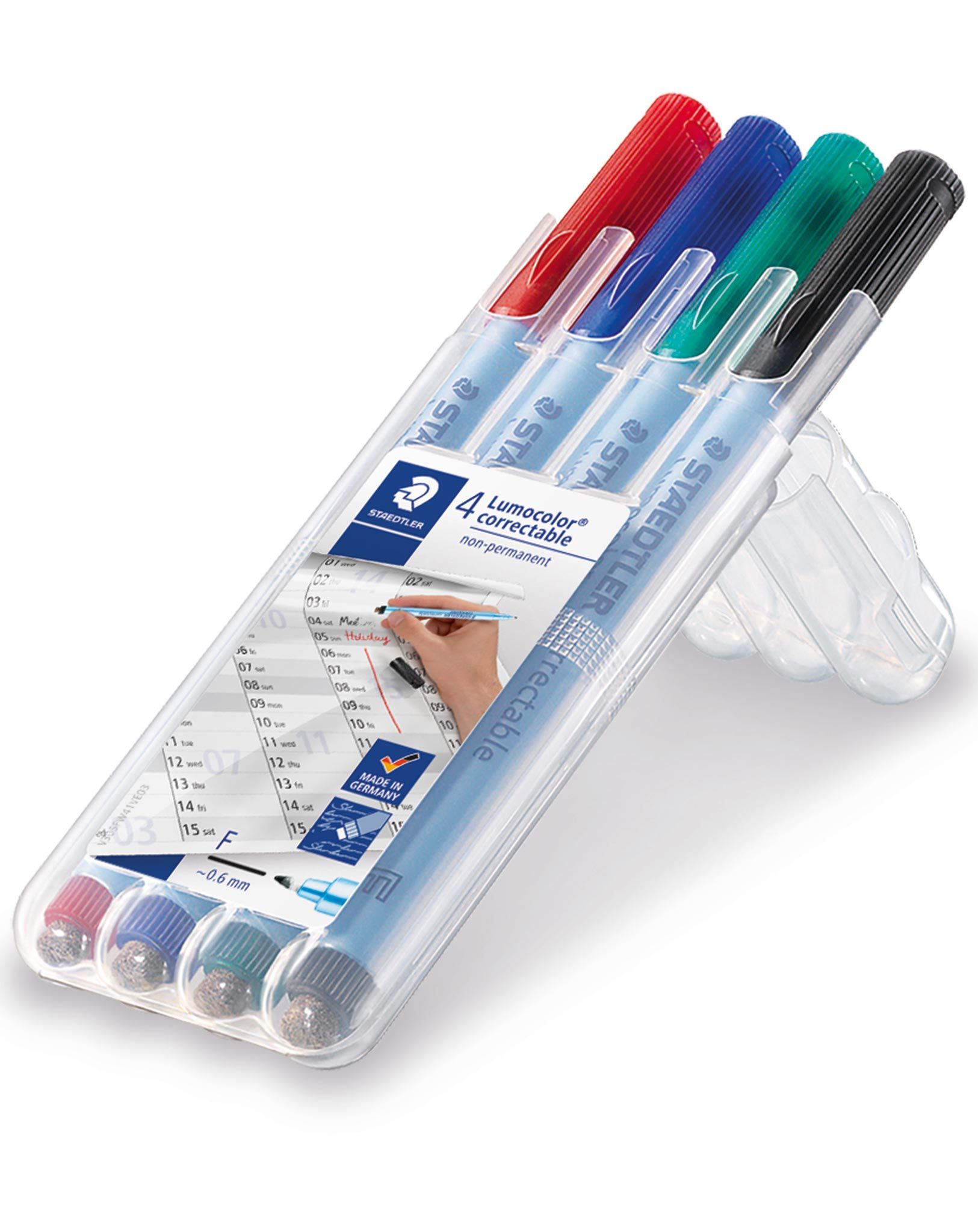 305F WP4-1 Folienstifte Lumocolor® correctable F mit 4 Farben
